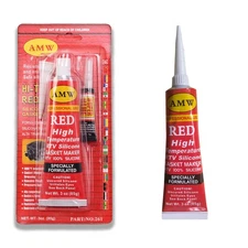 2Pcs Red Hi-Temp RTV Silicone Gasket Maker Resists Oil Water Anti-Freeze Sealant