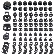 Sunenlyst 150Pcs Cord Locks, Plastic Cord Lock for Drawstrings, Shoelace Lock...