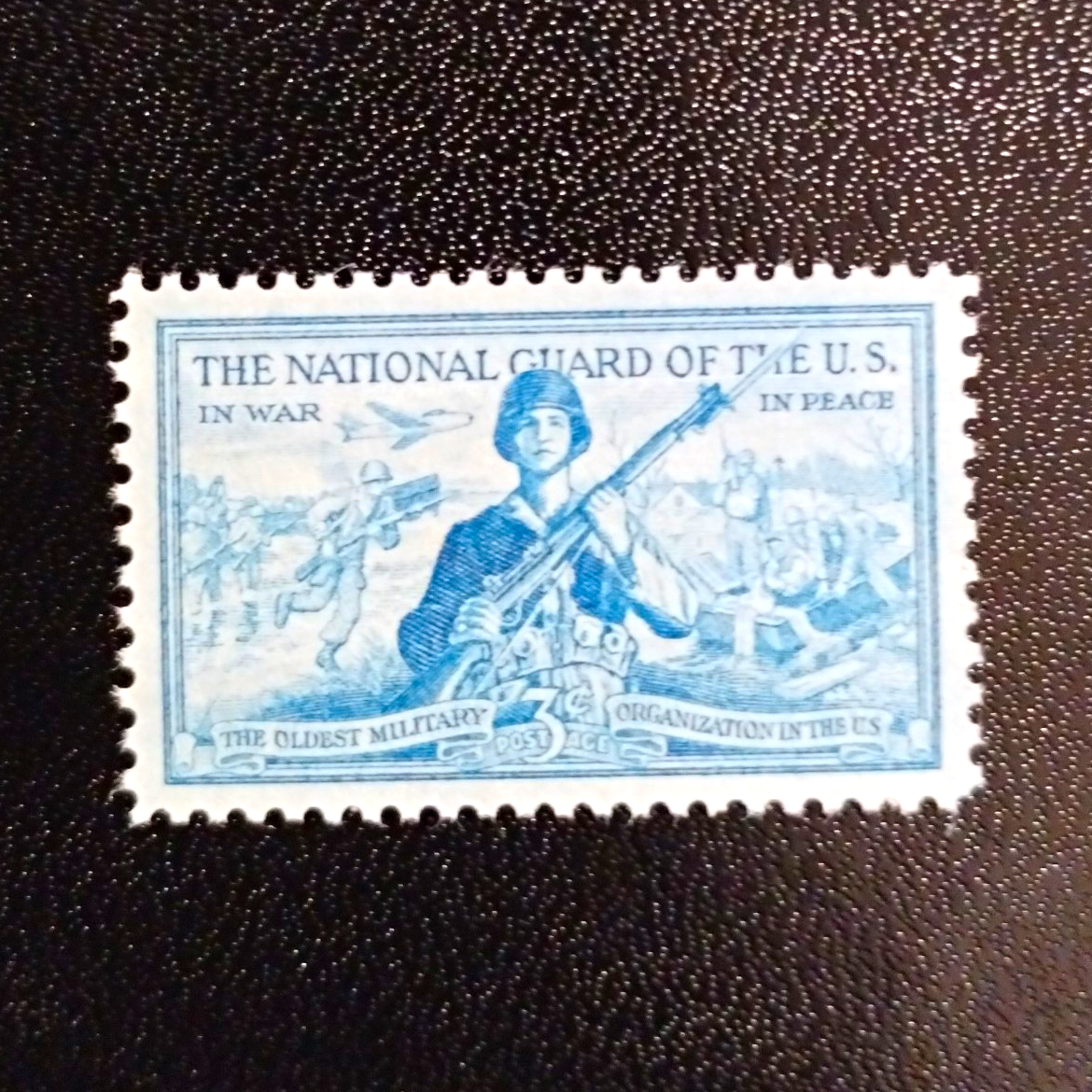 US National Guard of the U.S. Postage Stamp, Blue, MNH, Uncertified, Ungraded