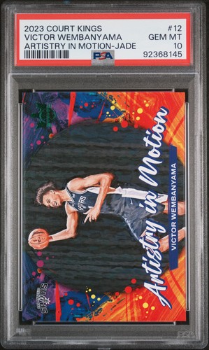 Victor Wembanyama [Jade] #12 2023 Panini Court Kings Artistry in Motion card