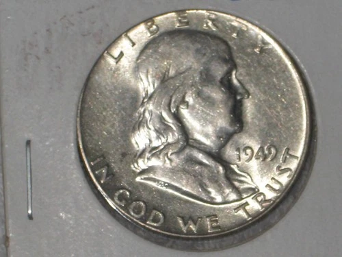 Uncirculated 1949 Philadelphia Mint Silver Franklin Half