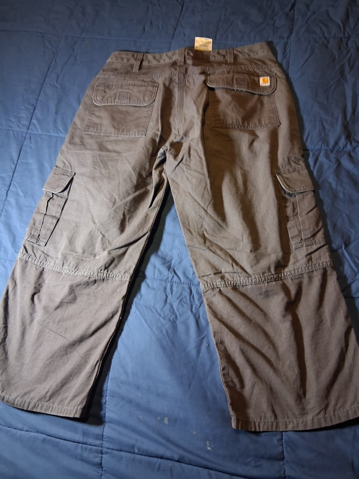 Carhartt Cargo Women's Capri Cropped Pants Brown Relaxed Fit Size 4 Ripstop thumbnail 5