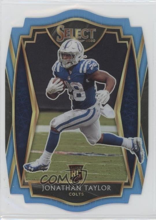 2020 Panini Select Light Blue Prizm Die-Cut Jonathan Taylor #153 Rookie RC 05is