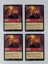 Disney Lorcana Gaston Arrogant Hunter x4 MINT Set The First Chapter 110/204 TCG