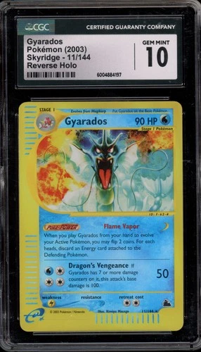 Pokemon Gyarados Skyridge Reverse Holo Rare #11 CGC 10 Gem Mint