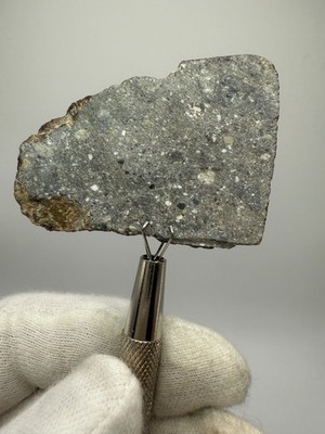 NWA 17498 Howardite Meteorite 21 gram part slice of Asteroid Vesta w/ crust!