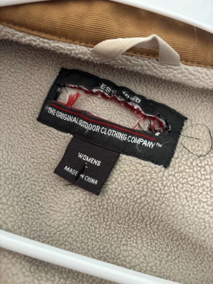 Chaqueta Forrada de Vellón Woolrich Sherpa De Colección Grande Exterior Beige Para Mujer Tareas Foto 3 de 3