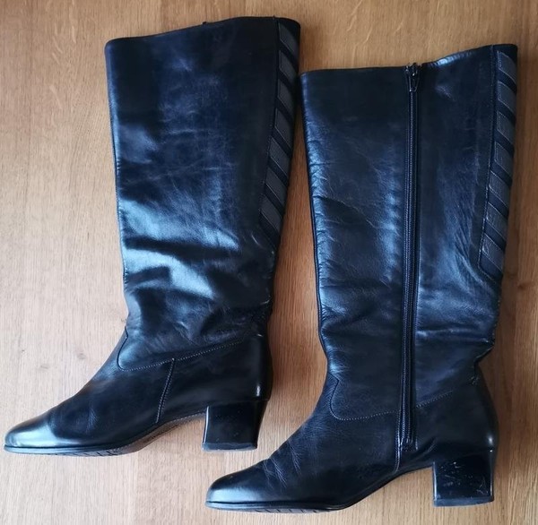 Women Lady Gabor Boots Black Leather 36