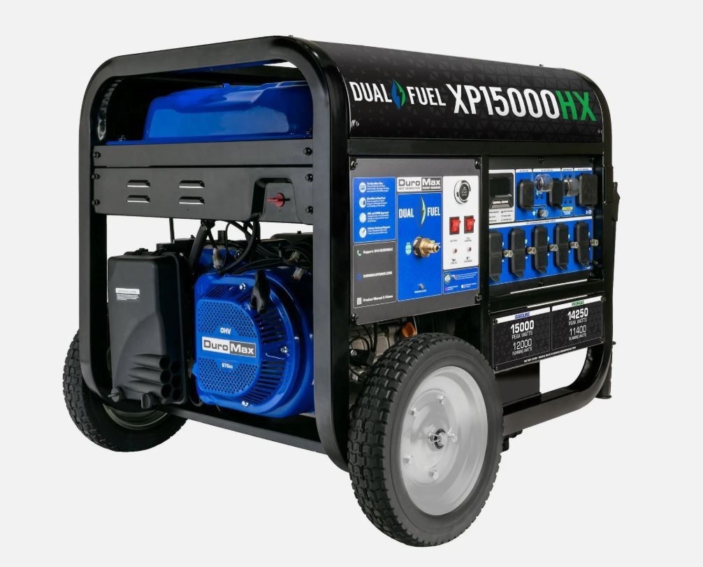 DuroMax XP15000HX 15,000 Watt Electric Start Dual Fuel Porta