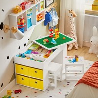 Sobuy Kindertisch Mit 2 StüHlen Kinder Tisch Stuhl Set Kindersitzgruppe KMB75-W