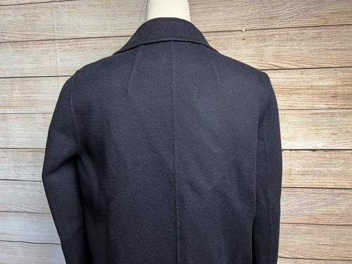 Theory Sileena New Divide Coat Double-Face Wool Cashmere Sz S Solid Navy Pockets - Foto 7 di 12