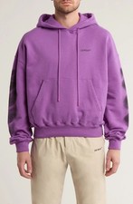 Off-White Men's Jumbo Arrow Boxy Cotton Hoodie Sweatshirt Orchid Size XXXL