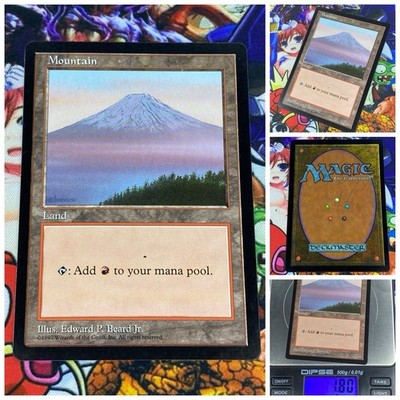 MTG Mountain V.3   NM Vintage Iconic APAC Lands Promo 1997 OG Mount Fuji