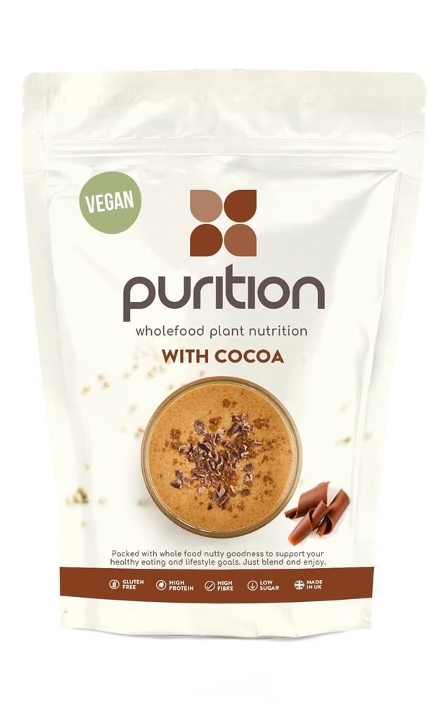 Purition Vegan Wholefood Nutrition with Chocolate 250g - 4 Pack