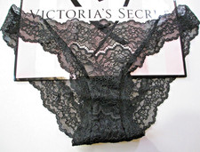 VICTORIA'S SECRET DREAM ANGELS Bikini Panty M L Black NWT Lace VS