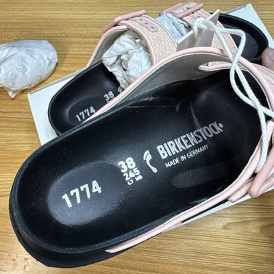 NWT Birkenstock 1774 Arizona Raffia Sandal Shoes EU 38 Narrow