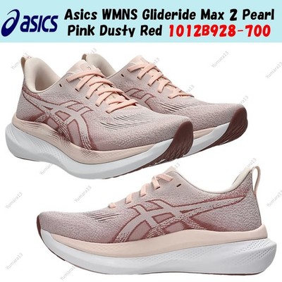 Asics WMNS Glideride Max 2 Pearl Pink Dusty Red 1012B928-700 Women's Size