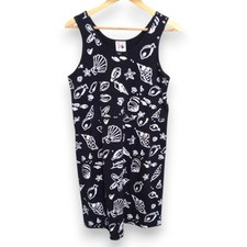 Girlfriends By Anita G Tank Dress-Medium-Fish Seashell AOP-Black-White