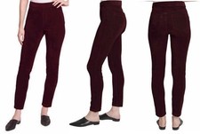 Gloria Vanderbilt Pull On Skinny Knit Corduroy Cabernet Crush Women s Medium NWT