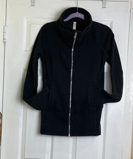 Lululemon Women s Radiant Jacket Athletic Workout Full Zip Black Mock Neck Sz 6