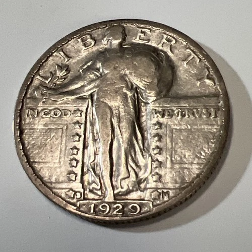 1929-S Standing Liberty Silver Quarter Dollar.