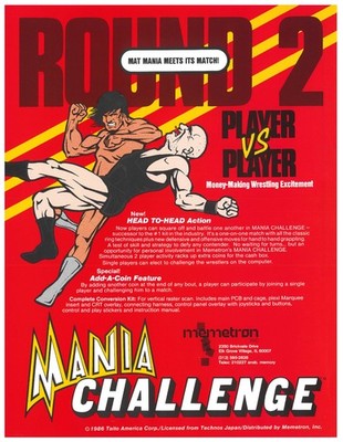 Mania Challenge Memetron Video Arcade Flyer / Brochure / Ad - Excellent