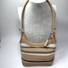 SAK Mini Shoulder Bag Striped Crocheted HTF