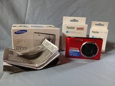 Samsung ST Series ST72 16.2MP Digital Camera - Red 2x New Batteries Works 