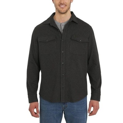 Wrangler Men's XL Dark Gray Flannel Shirt Long Sleeve Button Up  n1314