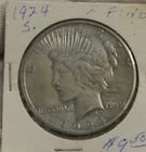 1924 S US Peace Silver Dollar $1 VF (Cleaned)
