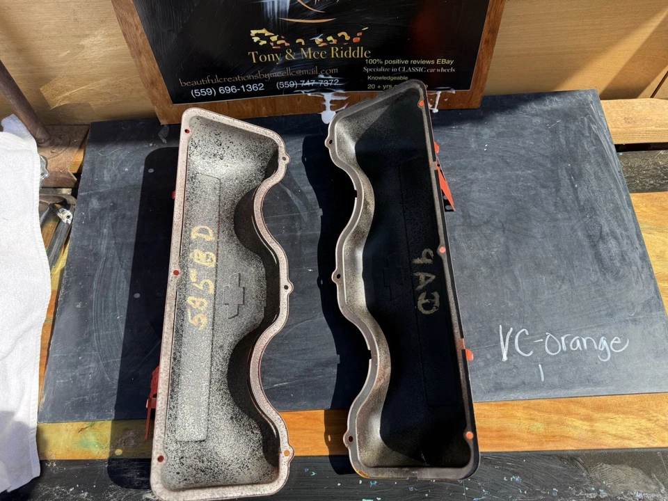 348 409 Chevy Chevrolet cubiertas de válvula Impala SS Biscayne Bel Air 1963 1958 Foto 2 de 2