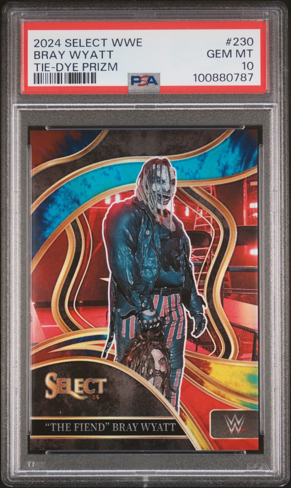 2024 PANINI SELECT WWE TIE-DYE PRIZM #230 "THE FIEND" BRAY WYATT 7/25 PSA 10