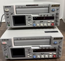 Lot of 2 Sony DSR-45 DVCAM MiniDV DVCam Digital Recorder For Parts, Powers On