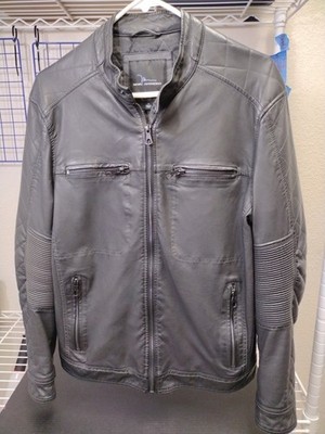 Marc Anthony Leather Jacket Black Small