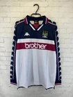MANCHESTER CITY 1997 1998 VINTAGE RETRO FOOTBALL SHIRT JERSEY AWAY SIZE L