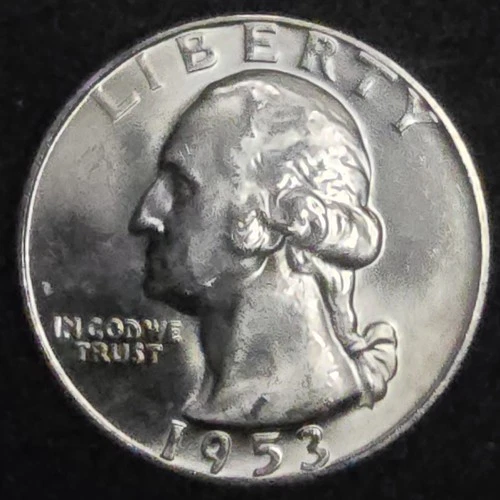 1953 BU Washington Quarter Uncirculated 25 Cent Coin (121)