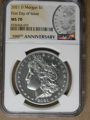 $1 2021-D Morgan Silver Dollar NGC MS70 First Day Issue Denver * AvenueCoin