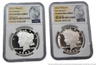 Fine Silver Peace Dollar Coin 2023 PF69 PF68 Ultra Cameo NGC First Releases 2 pc
