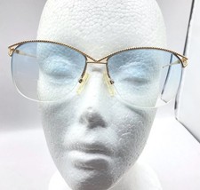 Vtg Logo Paris France Eyeglasses Frames Only 125-22 Gold Tone Twisted Wire 1980s