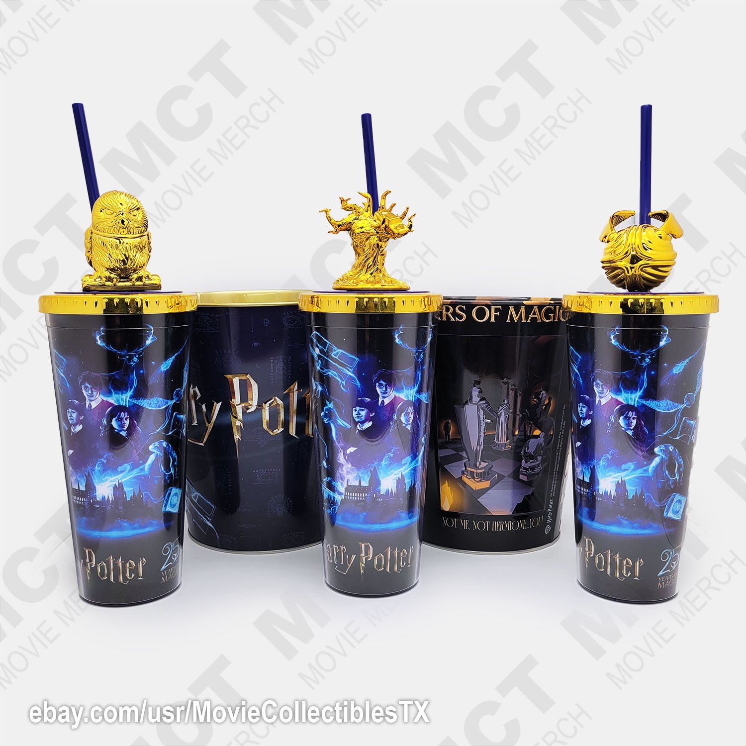 Harry Potter 25th Anniversary 2026 Popcorn Buckets Tins & Cups COMBO - SHIPS NOW