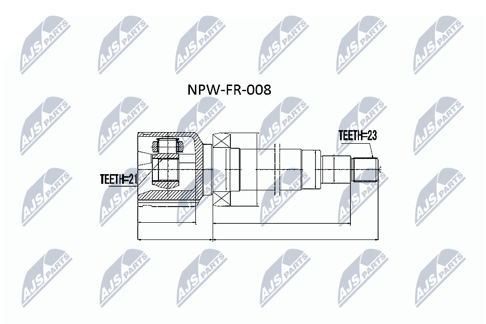 Fits NTY NPW-FR-008 INNER CV JOINT - Image 13