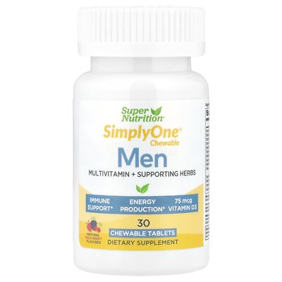 SimplyOne , Men s Multivitamin + Supporting Herbs with Vitamin A, Vitamin C,