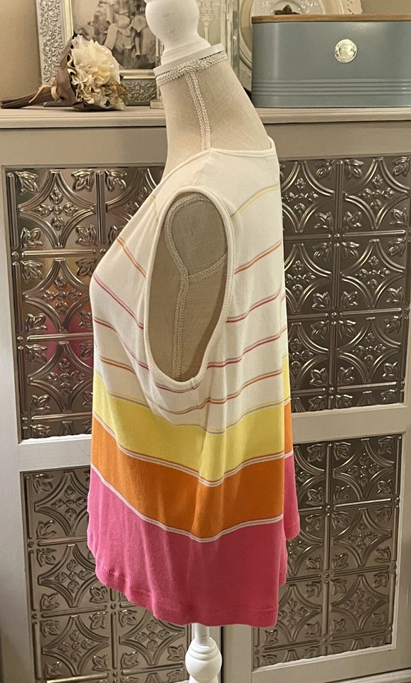 ¡DIVERTIDO!  Camiseta sin mangas Breckenridge de algodón veraniego para mujer talla XL Foto 2 de 4