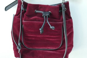 Details About Design Lab Lord Taylor Burgundy Velvet Satchel Purse Handbag New Without Tags