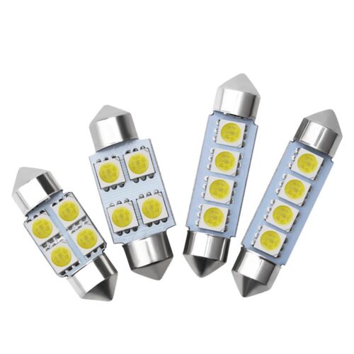 10pcs 41MM 5050 LED Warm White Festoon Dome Sun Visor Mirror Light Bulb Lamp 12V - Picture 2 of 7