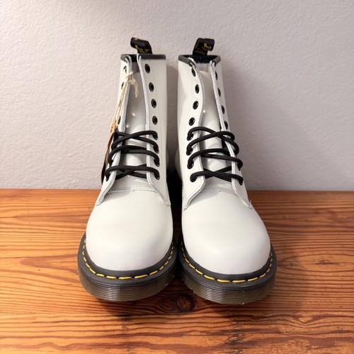 Dr. Martens 1460 Smooth Leather Lace Up Boots, White, Women's size 7 NWT - Picture 2 of 5
