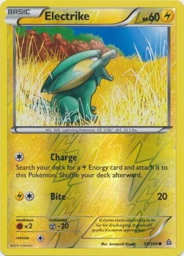 Pokémon TCG - Electrike - 59/160 - Reverse Holo - XY: Primal Clash [Near Mint]