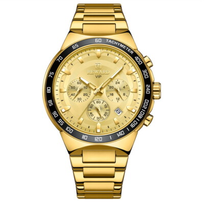 REWARD Men's Multifunction Chronograph Calendar Luminous Waterproof Quartz Watch