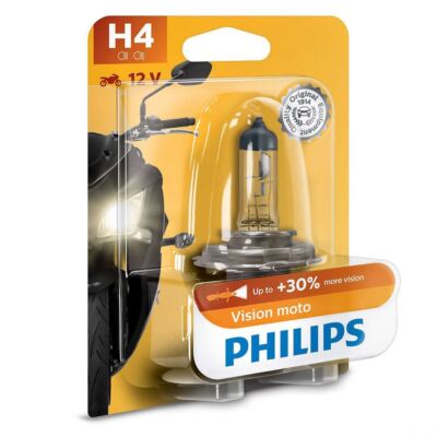 Philips H4 Vision Moto Halogen - Motorrad Lampe Single