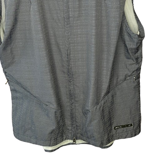 Nike Vest Vented Full Zip Youth Large 12 14 Blue Gray Pattern Pockets Vintage - Picture 5 of 12